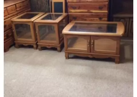 Coffee Table and matching end tables